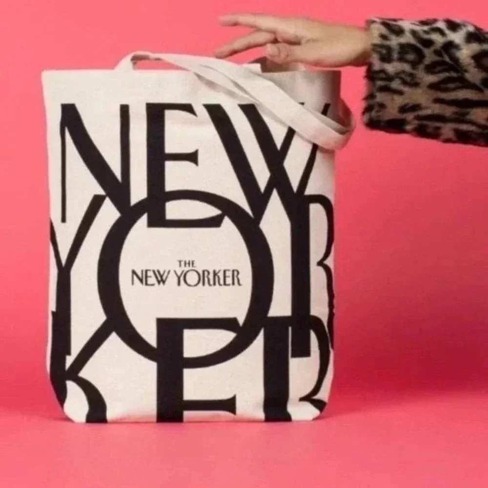 The New Yorker Magazine Classic Canvas Tote Bag New Reusable Iconic Logo